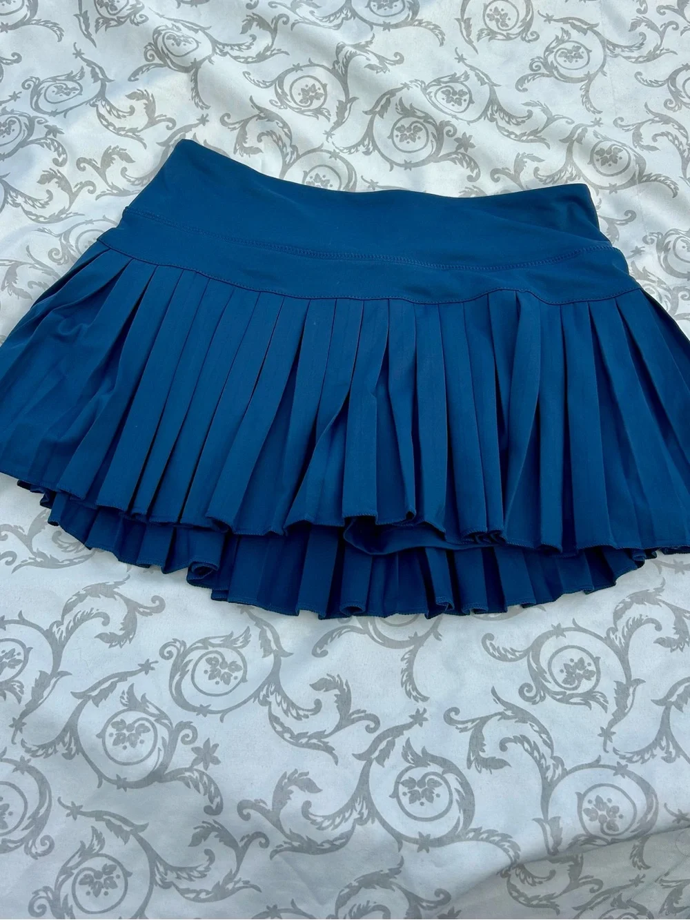 GoldHinge Navy Pleated Skater Skirt